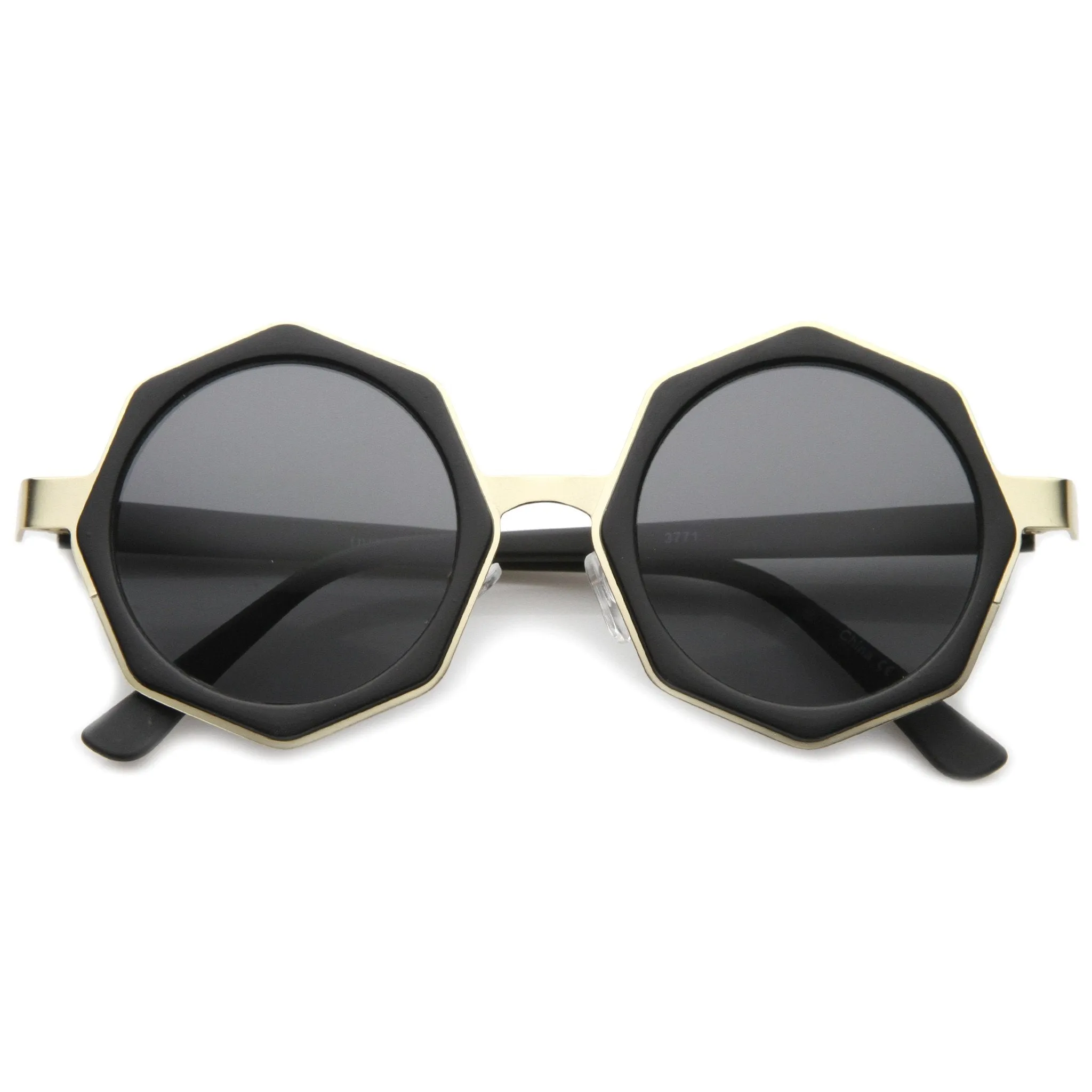Women's Oversize Octagon Geometric Round Sunglasses A132