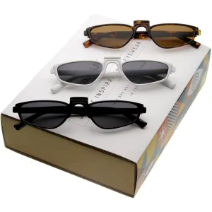 Women's Retro 1990's Thin Small High Nose Bridge Sunglasses C731 [Promo Box]