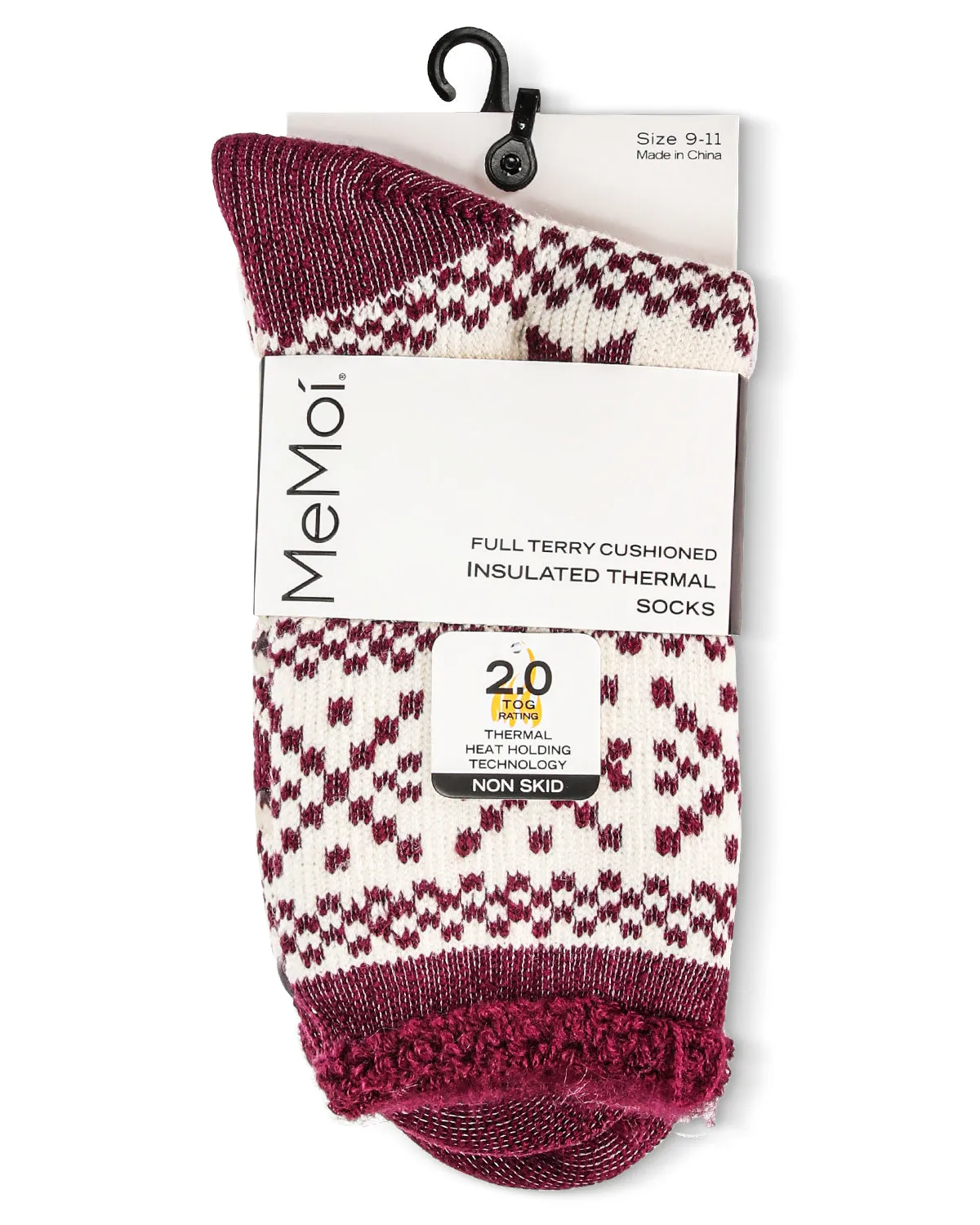 Women's Snowflake Fairisle Cozy Warm Thermal Crew Socks