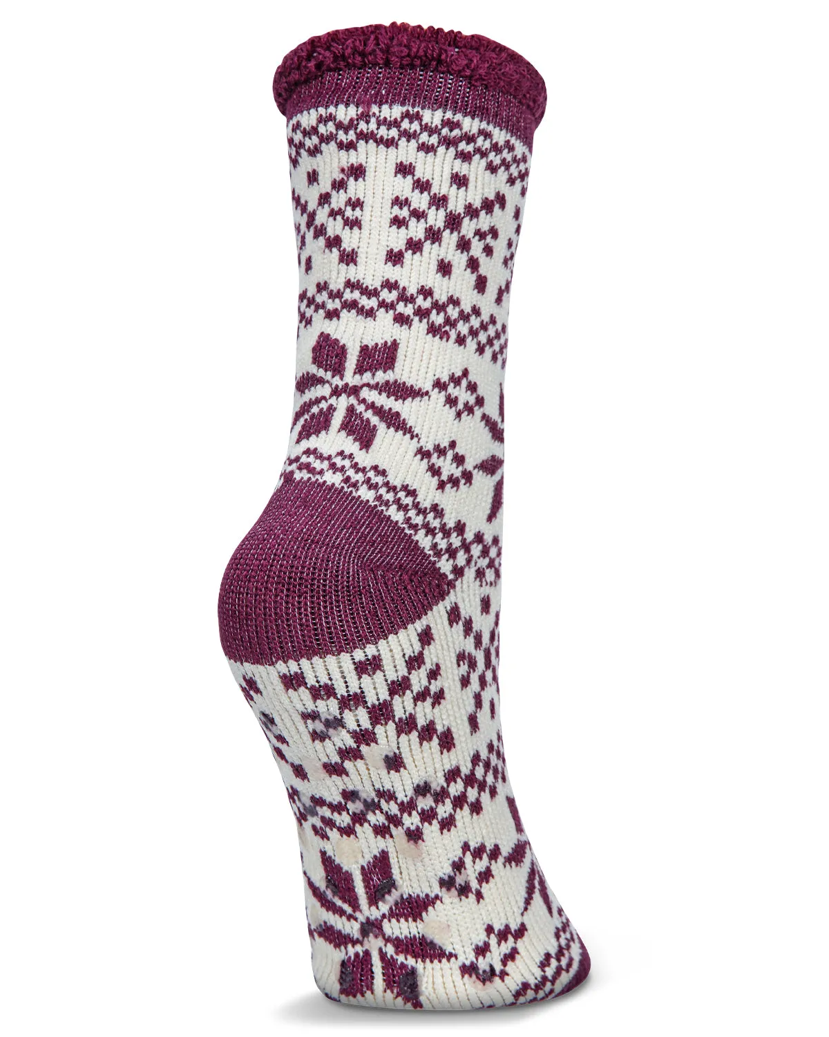 Women's Snowflake Fairisle Cozy Warm Thermal Crew Socks